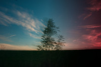 der Abend schiebt sich in den Tag