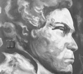 Beethoven Graffiti auf Stromkasten
