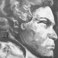 Beethoven Graffiti auf Stromkasten