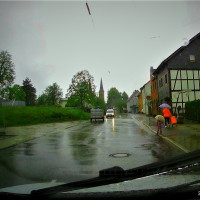 Blick aus dem Frontfenster