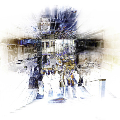 Feierabend in München - Menschen verlassen den Bahnsteig