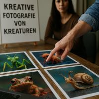 erstelle mir ein foto zu dem thema kreative fotografie von kreaturen fuer eine bildbesprechnung