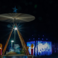 Fliegende Advents-Pyramide