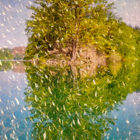 Luftpolsterfolie auf der Aggertalsperre