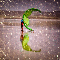 Mit Luftpolsterfolie wie vom fremden Stern