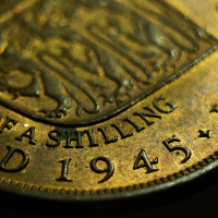 Britische Münze 1945 Britische Münze 1945