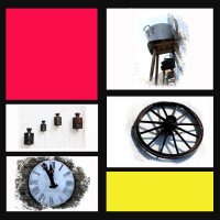 Frei nach Mondrian-Mucher Wanddetails