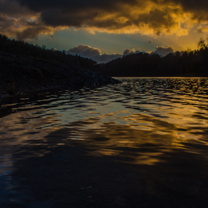 Wahnbachsee im Abendlicht