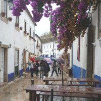 Urlaubstag unter dem Schirm