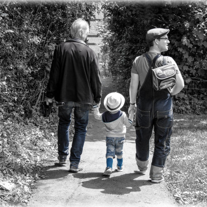 Drei-Generationen-Enkel-Sohn-Gro&szlig;papa 